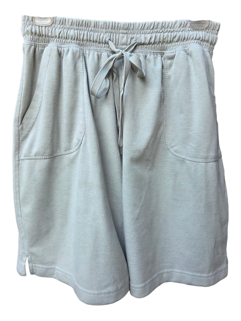 LEG3ND Pale Green Bermuda Lounge Shorts High-Waisted Cozy Knit - Size M